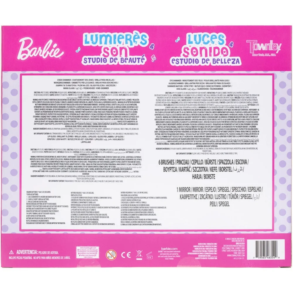 Barbie Cosmetic Vanity Mirror Makeup Set Lights Up Music